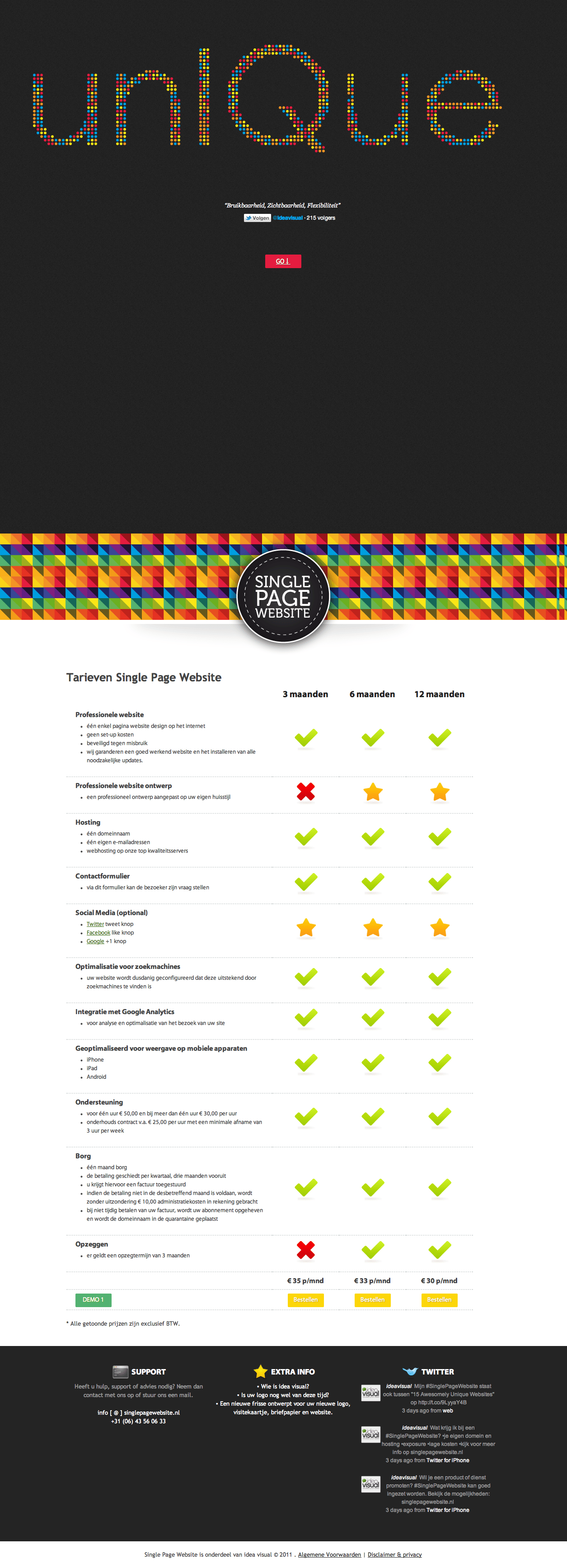 Single Page Website